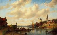 Leickert, Charles Henri Joseph - The Ferry